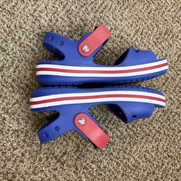 Crocs Bayaband Sandals Kids Cerulean Blue Kids Size J 2 - Picture 7 of 12